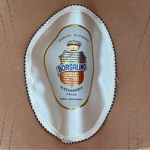 Vintage Borsalino women’s hat Tan Fedora Hat Made in Italy Vintage Borsalino women main image 2